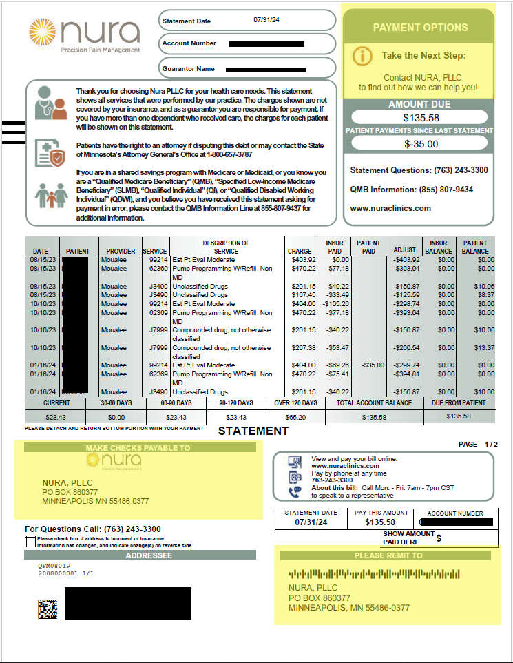 Example of bill